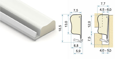 Tesniaci profil Q-LON 3053 - vstupné dvere / okná