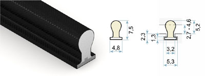 Tesniaci profil Q-LON 48750 - pre Al posuvné aplikácie