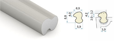 Tesniaci profil Q-LON 6991 - pre PVC aplikácie