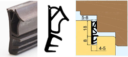 SC 318 silikónový profil