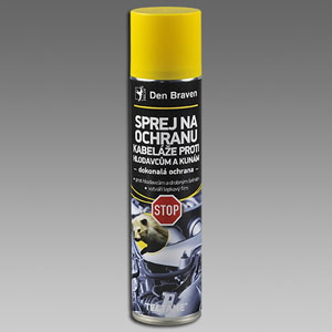 Spray na ochranu kabeláže voči hlodavcom a kunám