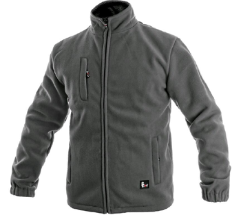 CXS Otawa - bunda pánská na zip, polar fleece 450 g/m2, šedá
