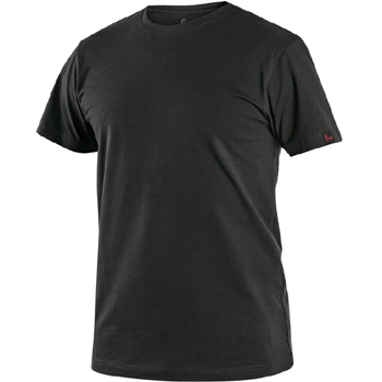CXS Nolan - pánské pracovní tričko, krátký rukáv, 98% bavlna, 2% elastan, 180g/m2, černé