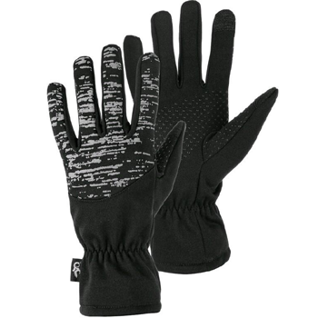 CXS Frey - rukavice volnočasové zimní, černé s reflexním potiskem