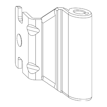 MACO úhelník závěsu AS/PVC 12/18-13 mm, 120 kg, stříbrný (54709)