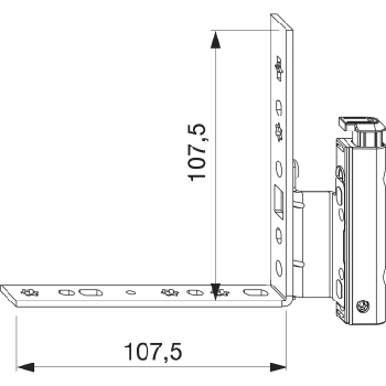 MACO spodní křídlové ložisko DT130 s ÜV, 12/18-9 mm, pravé, stříbrné (54710)