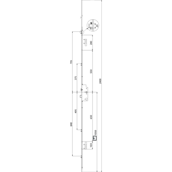 MACO vícebodový zámek Z-TS 4B PZ92 čtyřhran 8 štulp 16 mm DM 45 ocel