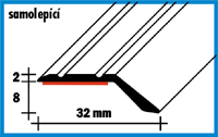 Ukončovací profil 32 mm / samolepiaci