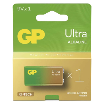 GP ULTRA alkalická baterie 9V (6LF22) 1ks/krabička