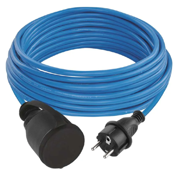 Prodlužovací kabel počasí odolný (-35°C až +60°C), 10m, 1 zásuvka, IP44, silikonová izolace