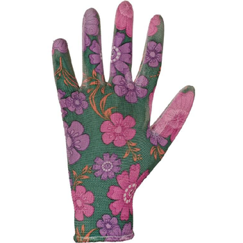 CXS LEIVA - rukavice máčené v PU, dámské - vzor kytičky