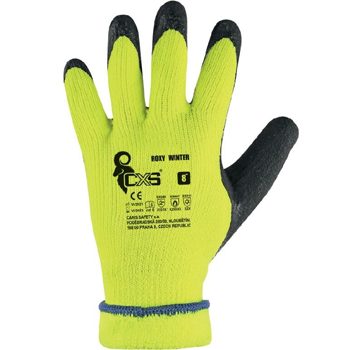CXS Roxy Winter - rukavice zimní máčené v latexu, žluté